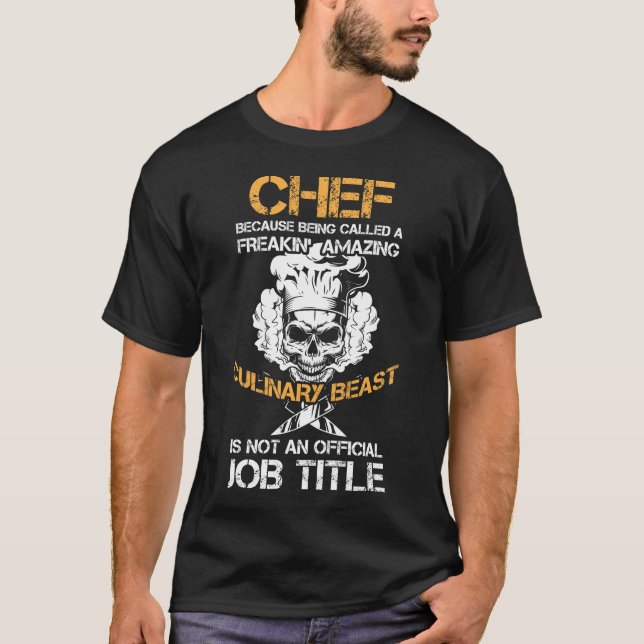 Culinary Beast Funny Köks Chef Cuisine Cook T Shirt (Framsida)