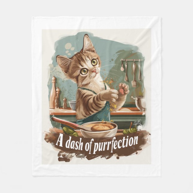 Culinary Cat Chef Fleecefilt (Framsidan)