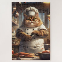 Culinary Cat Chef, Funny Animal, 1000 Biet