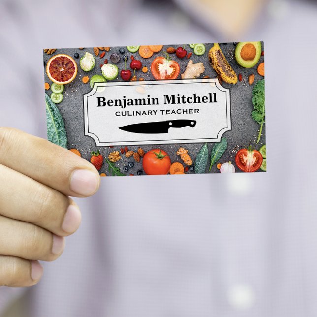 Culinary Chef | Bord Fullt av frukt och grönsaker Visitkort (Skapare uppladdad)