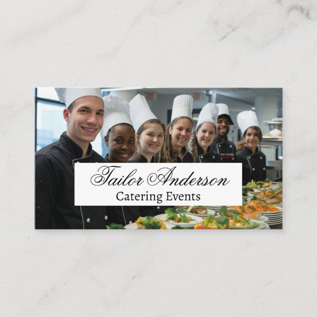 Culinary Chef Catering Staff Visitkort (Framsida)