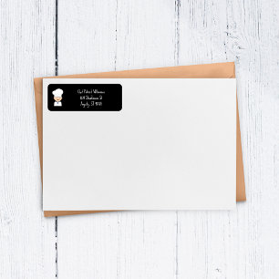 Culinary Chef - Cook Tecknad Returadress Returadress Etikett