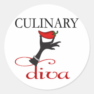 Culinary Diva Runt Klistermärke