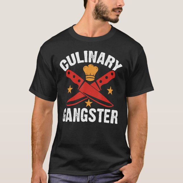 Culinary Gangster Chefs Cooking T Shirt (Framsida)