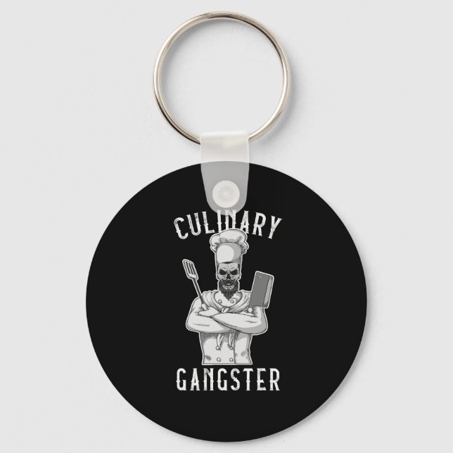 Culinary Gangster Cooking Kitchen Cook Chef Restau Nyckelring (Framsida)