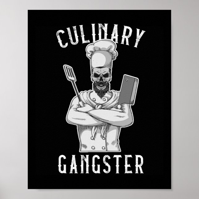 Culinary Gangster Cooking Kitchen Cook Chef Restau Poster (Framsidan)