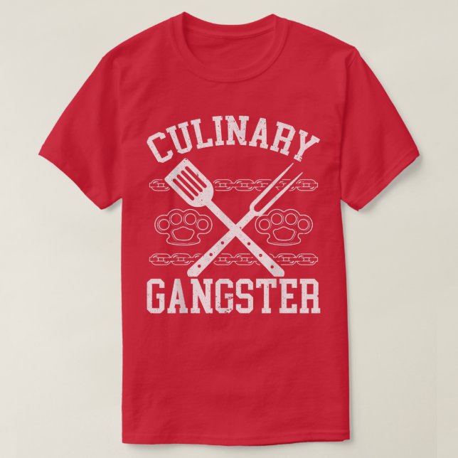 Culinary Gangster Cooking Master Chef Hat Proud Co T Shirt (Design framsida)