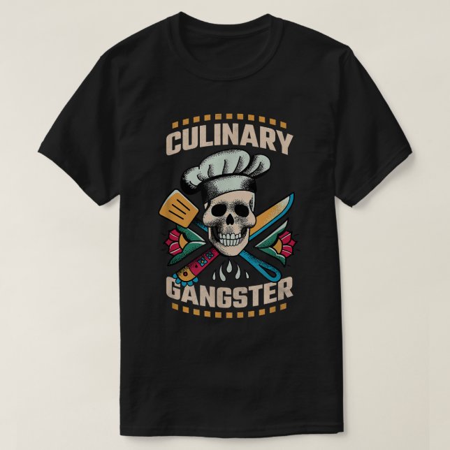Culinary Gangster, kokning T Shirt (Design framsida)