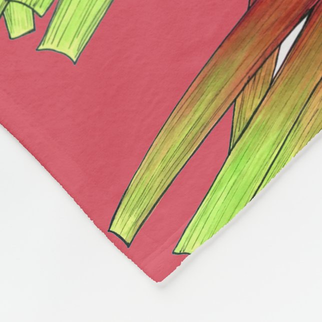 Culinary Rhubarb Stalks Vegetable Garden Food Veg Fleecefilt (Hörn)