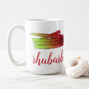 Culinary Rhubarb Stalks Vegetable Garden Food Veg Kaffemugg