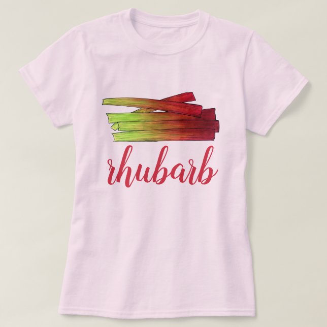 Culinary Rhubarb Stalks Vegetable Garden Food Veg T Shirt (Design framsida)