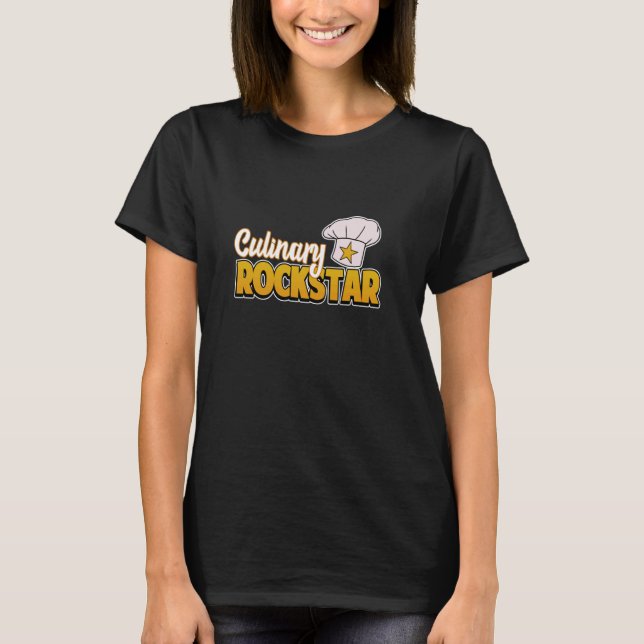 Culinary Rockstar Chef T Shirt (Framsida)