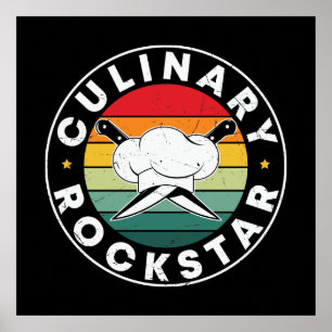 Culinary Rockstar ord art lagar älskare Poster