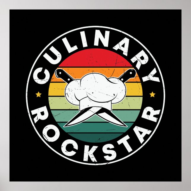Culinary Rockstar ord art lagar älskare Poster (Framsidan)