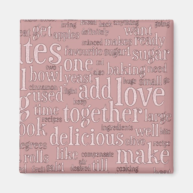 Culinary Terms Ord Cloud Fridge Magnets Magnet (Framsidan)