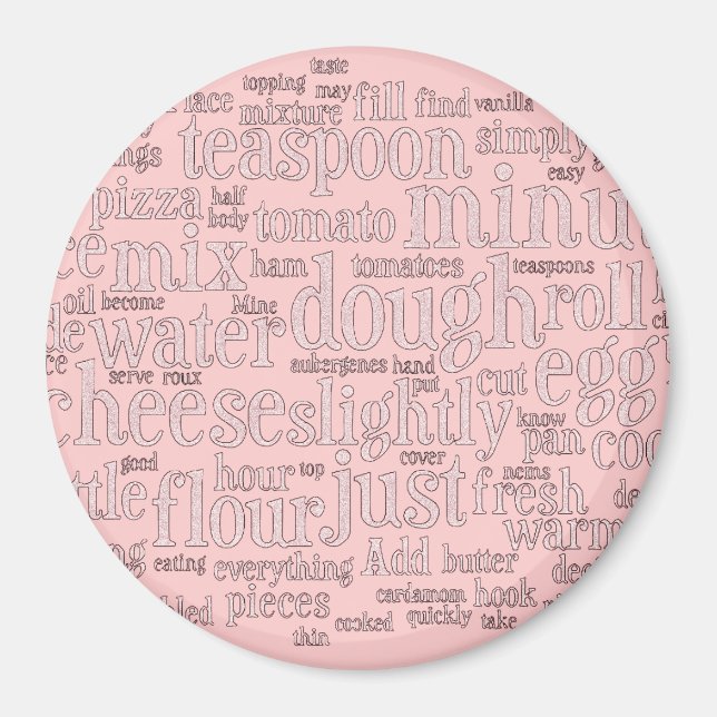 Culinary Terms Ord Cloud Fridge Magnets Magnet (Framsidan)