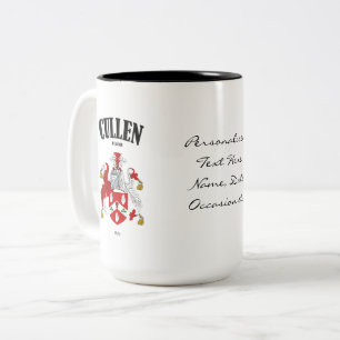 Cullen Family Crest, Translation & Meaning Två-Tonad Mugg