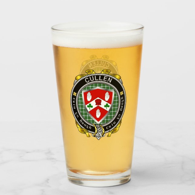 Cullen/O'Cullen Irish Beer Glass Glaskopp (Framsida fylld)