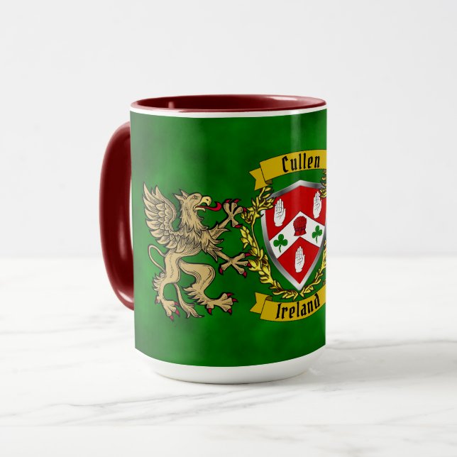 Cullen/O'Cullen Irish Shield & Griffins Mugg (Framsida vänster)