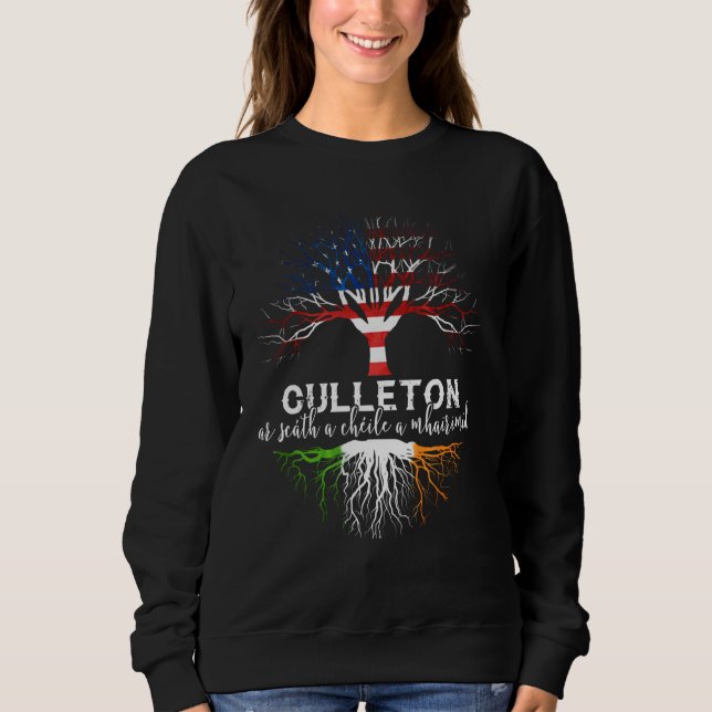 Culleton Irish Family Namn Shirt Irish Roots T (Framsida)