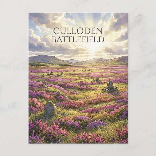 Culloden Battlefield Skottland Vykort (Framsida)
