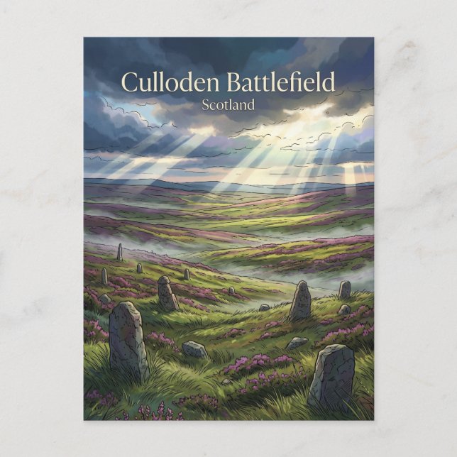 Culloden Battlefield Storbritannien Vykort (Framsida)