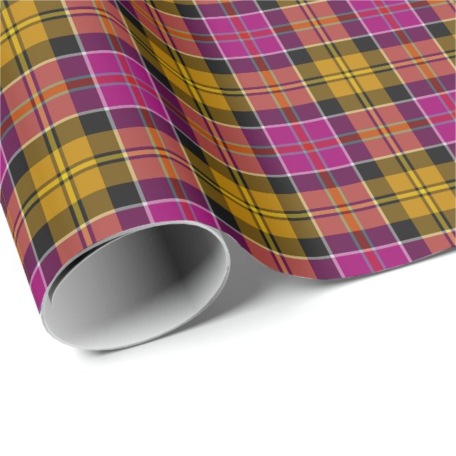 Culloden Scotland District Tartan Presentpapper (Rullad Hörn)