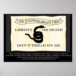 Culpeper Minutemen Flagga Poster