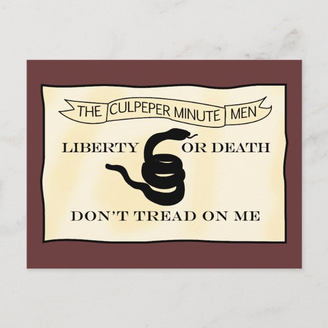 Culpeper Minutemen Flagga Vykort (Framsida)