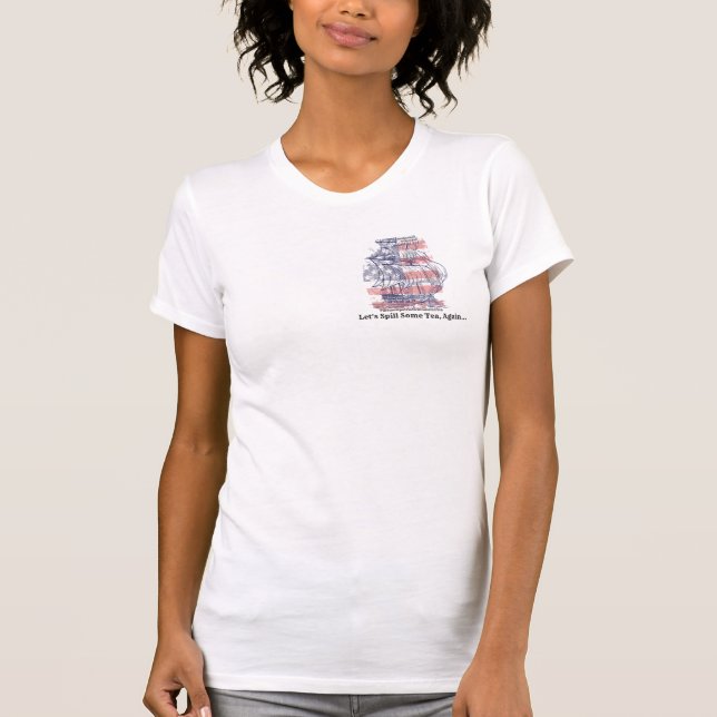 Culpepper Inn Spill some Tea Patriot America First T Shirt (Framsida)