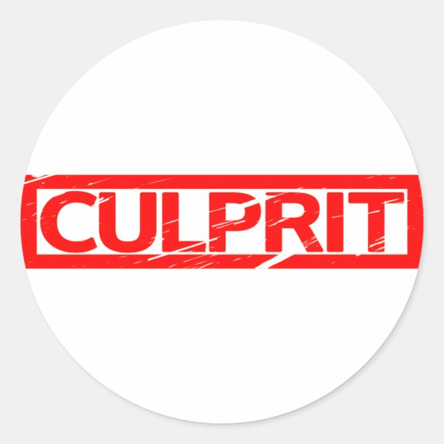 Culprit Frimärke Runt Klistermärke (Framsida)