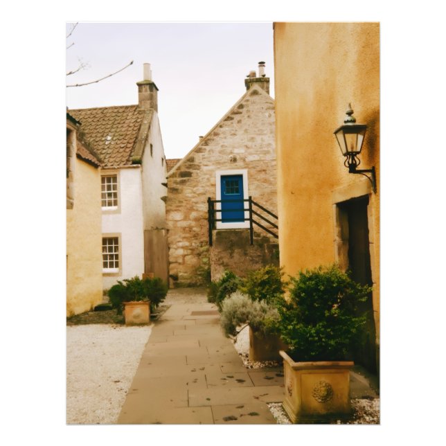 Culross by, Fife, Skottland  Fototryck (Framsidan)