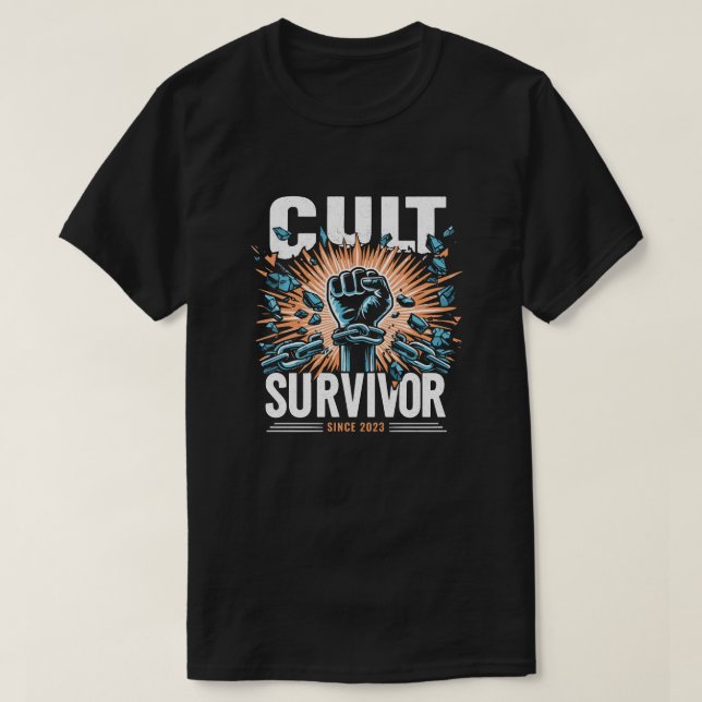 Cult Survivor T-Shirt | Frihet | RELIGIÖSA (Design framsida)