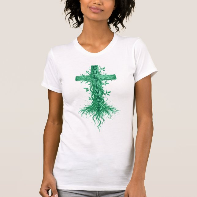 Cultivate – Faith, God & Christian Devotion T Shirt (Framsida)