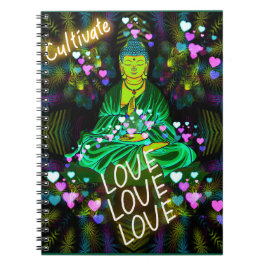 Cultivate Kärlek Buddha Spiral Notebook Anteckningsbok