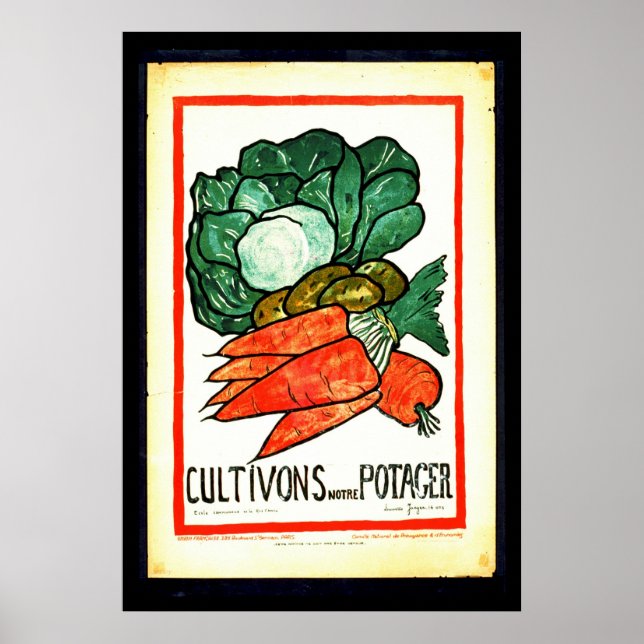 Cultivons Notre Potager 1916 Poster (Framsidan)