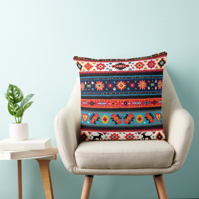 Cultural Christmas Geometric Festive  Kudde (Stol)