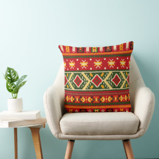 Cultural Christmas Geometric Festive Kudde