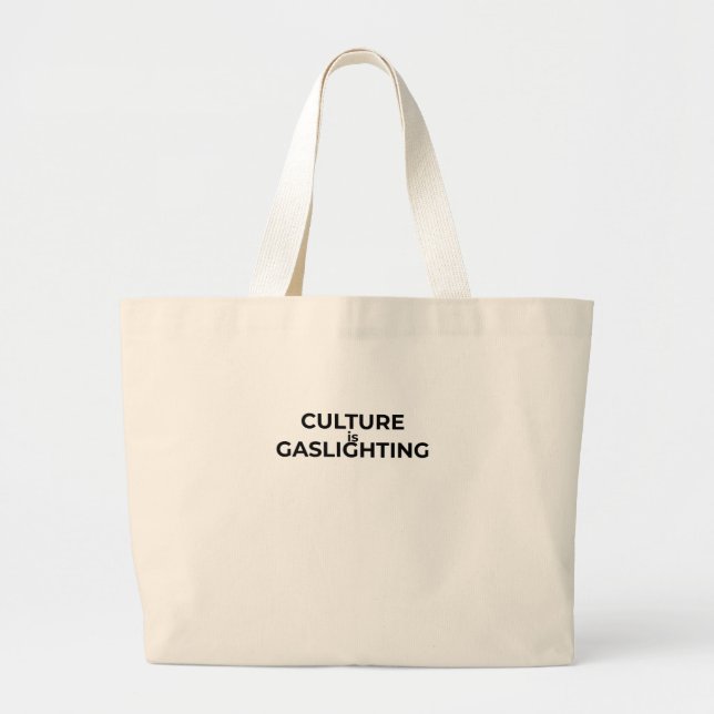Culture Is Gaslighting Minimalist Djärv Handväskor Jumbo Tygkasse (Framsidan)