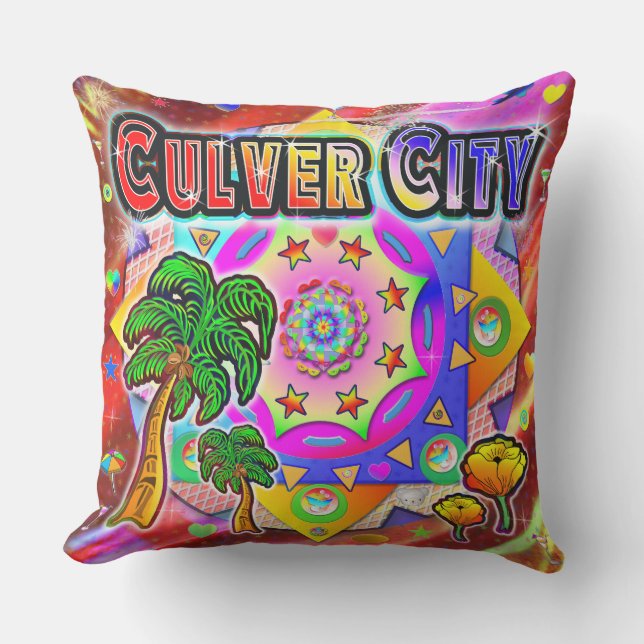 Culver City Tropical Friends Pillow Kudde (Framsida)