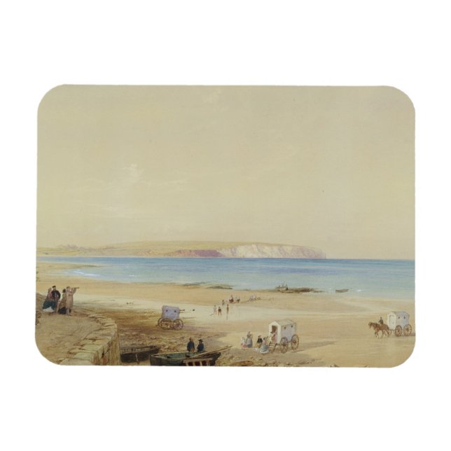 Culver Cliff, Isle of Wight (w/c, penna & bläck, b Magnet (Horisontell)