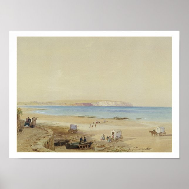 Culver Cliff, Isle of Wight (w/c, penna & bläck, b Poster (Framsidan)