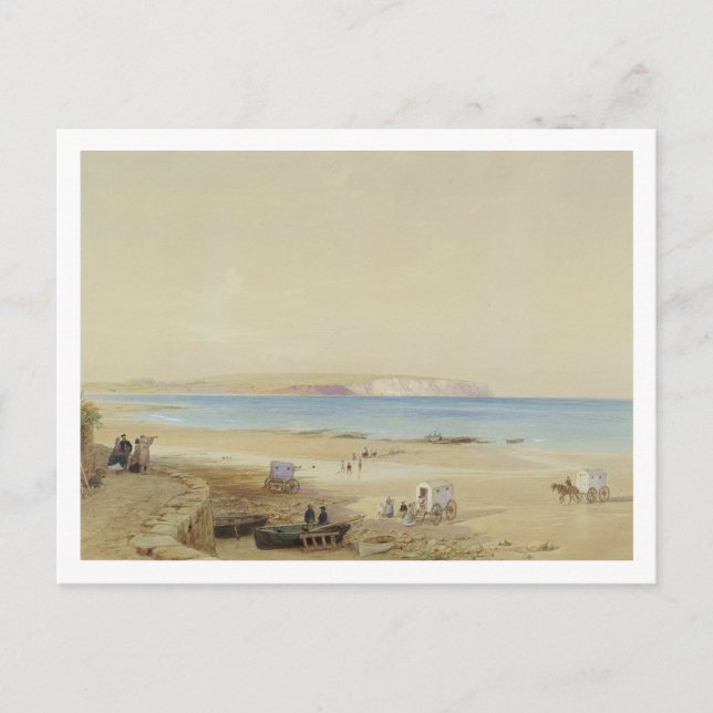 Culver Cliff, Isle of Wight (w/c, penna & bläck, b Vykort (Framsida)