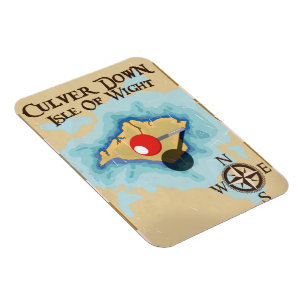 Culver Down Isle of Wight England-reseaffisch Magnet