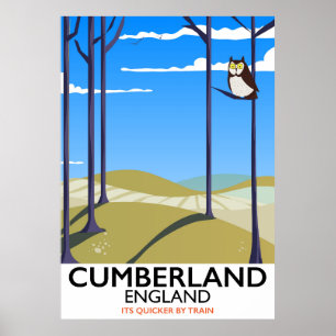 Cumberland, Englands vintage stil reseaffisch. Poster