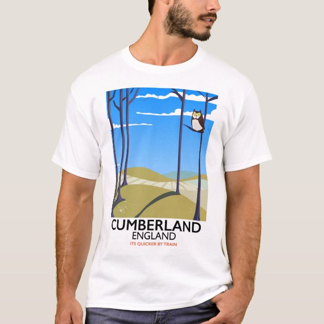 Cumberland, Englands vintage stil reseaffisch. Tee (Framsida)