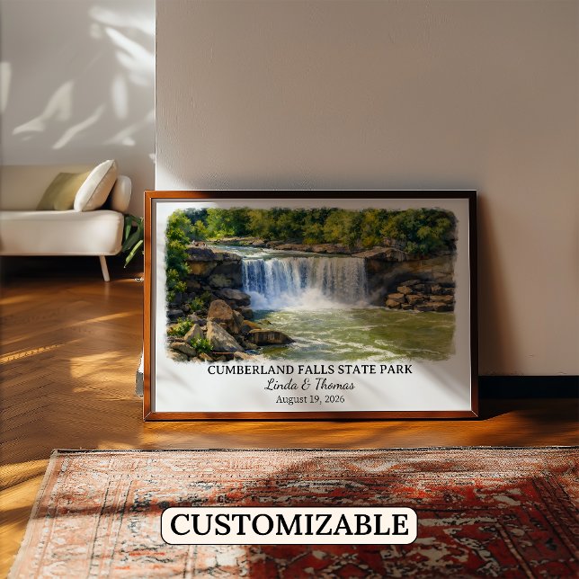 Cumberland Falls State Park Kentucky, Akvarell Poster (Skapare uppladdad)