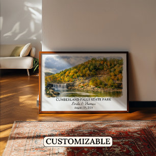 Cumberland Falls State Park Kentucky, Akvarell Poster