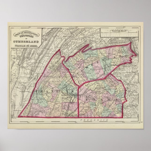 Cumberland, Franklin, Adams fylken Poster (Framsidan)