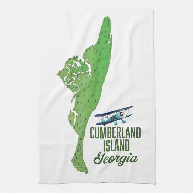 Cumberland, Georgien, Karta Kökshandduk (Vertikal)